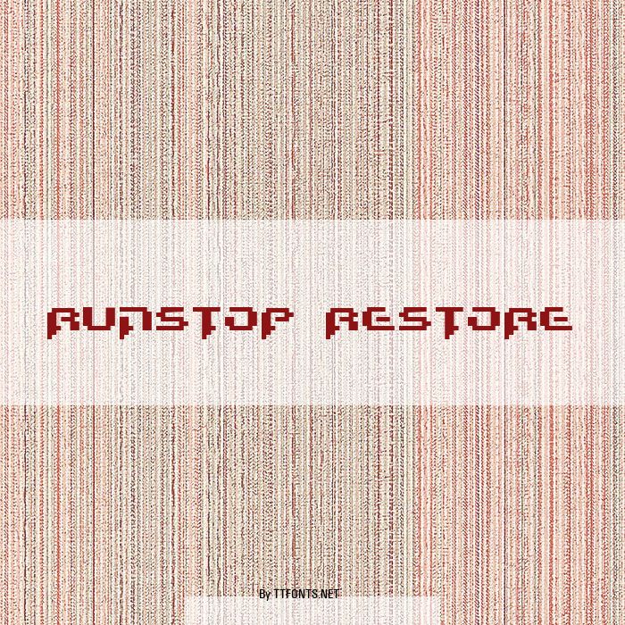 Runstop Restore example